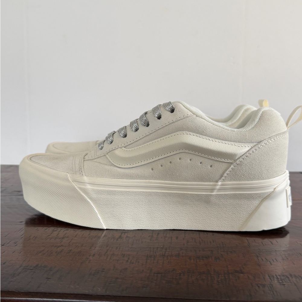Vans Womens Platform Skate Shoes Knu Stack Stackform  Multicolor Laces Size 9 - Picture 5 of 14
